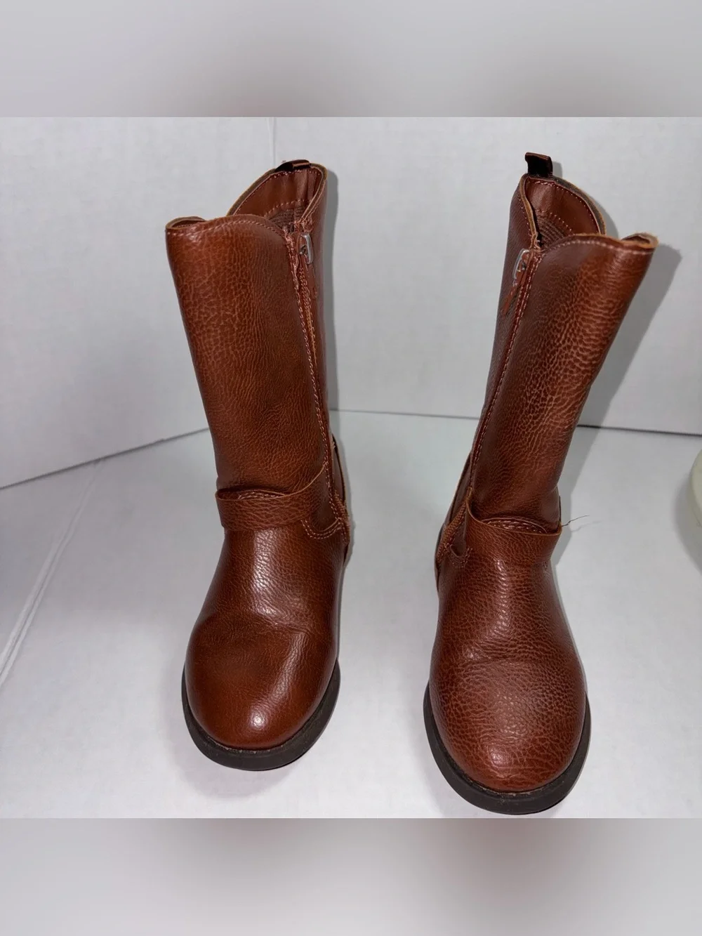 OshKosh B'gosh Lumi Toddler Girls Brown Riding Boots 8 M